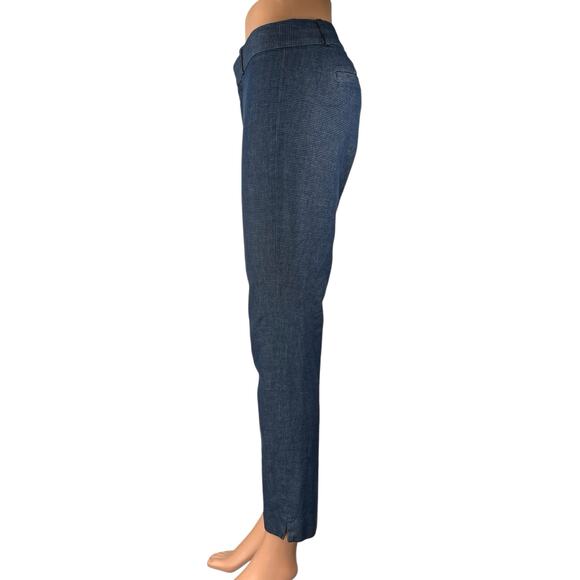 Banana Republic Sloan Women's Blue Mid Rise Straight Trousers Dress Pants Size 2 - Picture 2 of 5